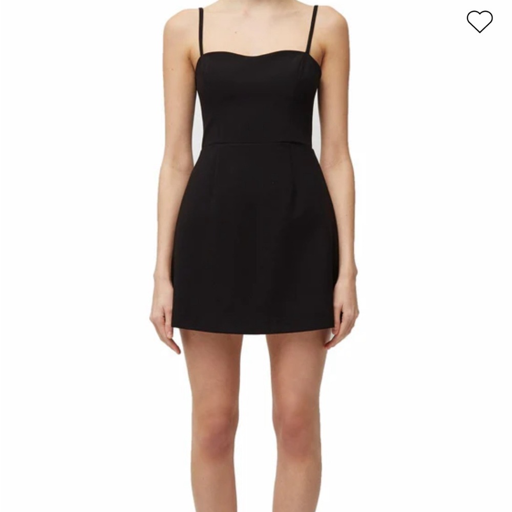 French Connection Black Whisper Sweetheart Tie-Back Mini Sheath Dress NWT Sz 4